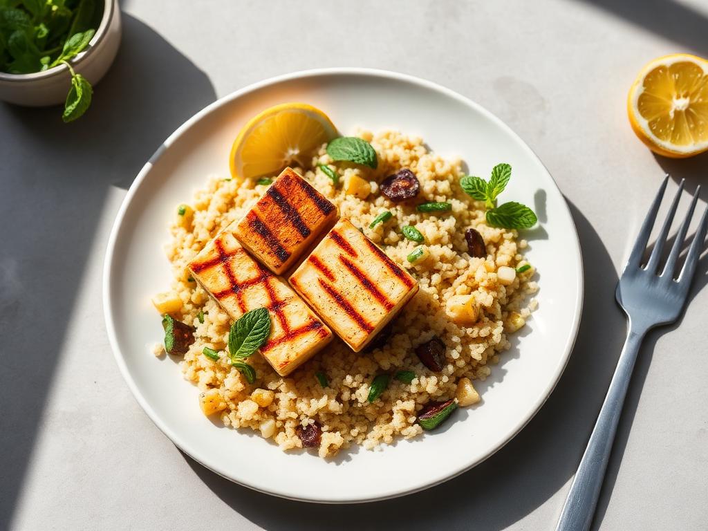 Halloumi & couscous salad