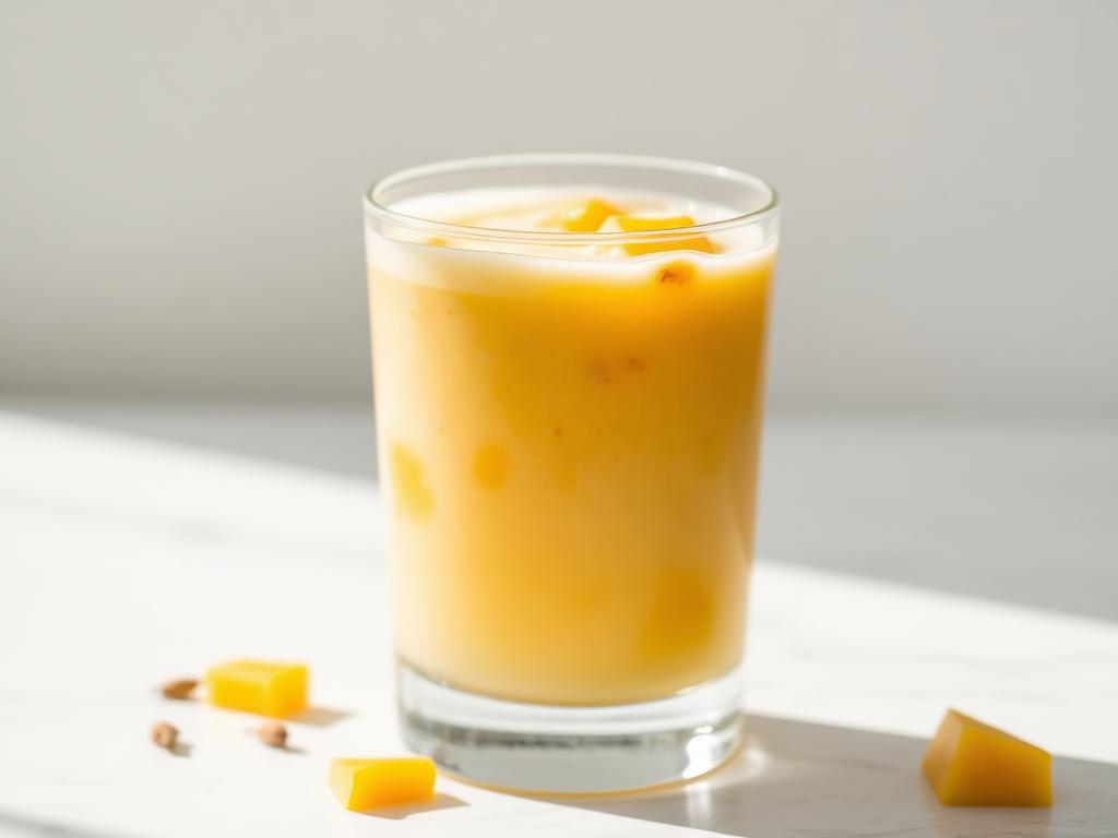 High-protein mango lassi