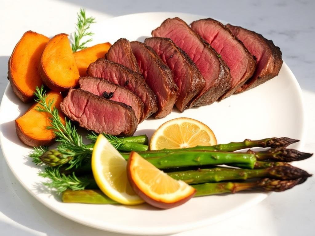 Steak & sweet potato plate
